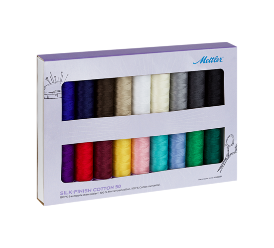 Silk-finish Cotton - kit of 18 spools